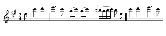 Justinia, La - staff notation