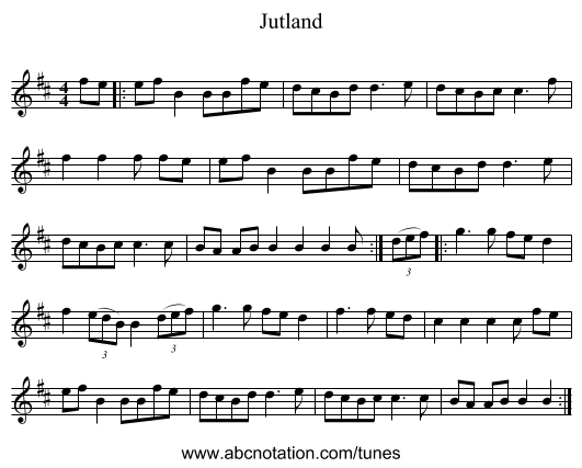 Jutland - staff notation
