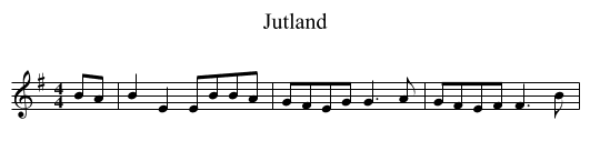 Jutland - staff notation