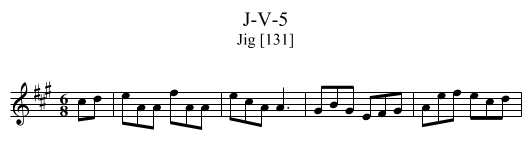 J-V-5 - staff notation