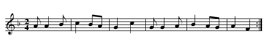 Kabardynka - staff notation