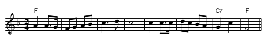 Kadril van Brussel - staff notation