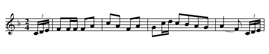 Kadril van Kampenhout - staff notation