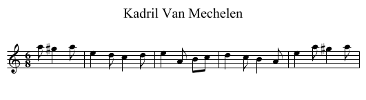 Kadril Van Mechelen - staff notation
