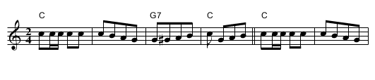 Kadril van Putte - staff notation