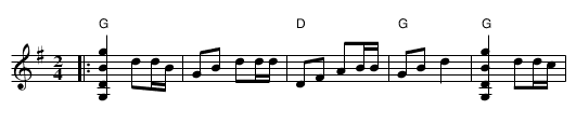 Kadrilj av Hilding Åberg - staff notation