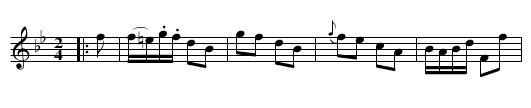Kadrilj efter Harberg - staff notation