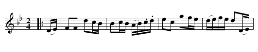 Kadrilj efter Harberg - staff notation