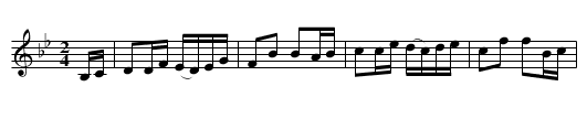 Kadrilj - staff notation