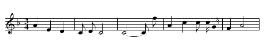 Kaiha diao - staff notation