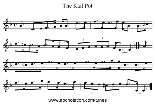 Kail Pot, The - staff notation