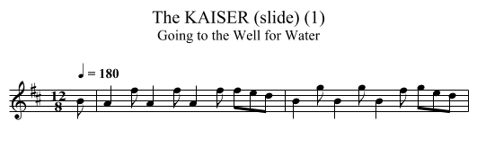 KAISER (slide) (1), The - staff notation