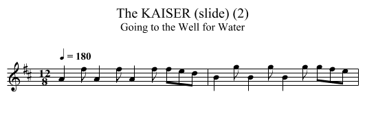 KAISER (slide) (2), The - staff notation
