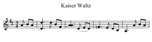 Kaiser Waltz - staff notation