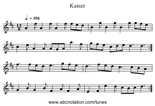 Kaiser - staff notation