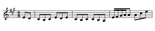 Kaladar Hill Jig - staff notation