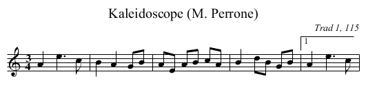 Kaleidoscope (M. Perrone) - staff notation