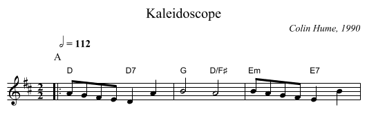 Kaleidoscope - staff notation