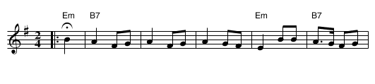 Kalinka - staff notation