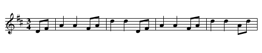 Kalkmans Vals - staff notation