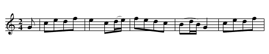 Kamedie - staff notation