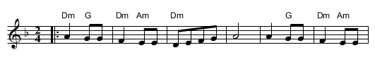 Kamenopolsko - staff notation