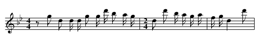 Kan yangge - staff notation