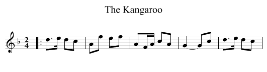 Kangaroo, The  - staff notation