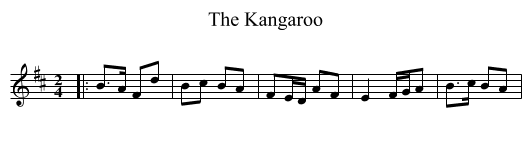 Kangaroo, The  - staff notation