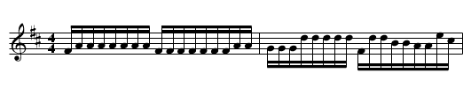 Kanon bars 31 - 57 - staff notation