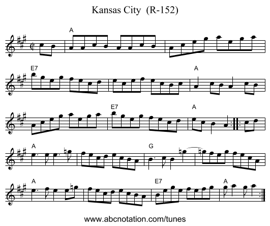 Kansas City (R-152) - staff notation