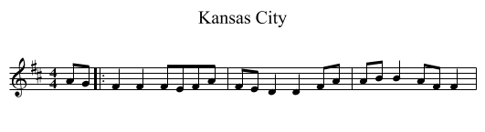 Kansas City - staff notation