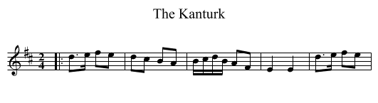 Kanturk, The  - staff notation