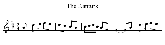 Kanturk, The  - staff notation