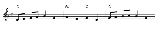 K&auml;ra lilla Lisen - staff notation