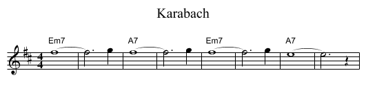 Karabach - staff notation