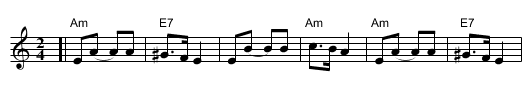 Karapyet    [Am] - staff notation