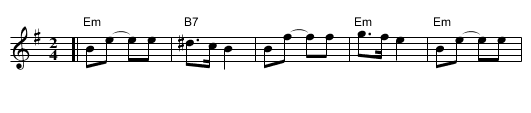 Karapyet    [Em] - staff notation