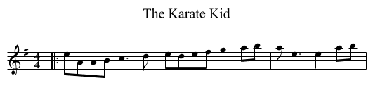 Karate Kid, The  - staff notation