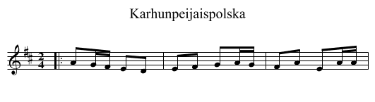 Karhunpeijaispolska - staff notation