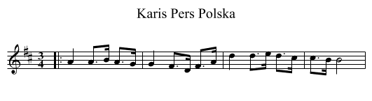 Karis Pers Polska - staff notation