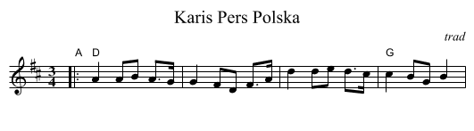 Karis Pers Polska - staff notation