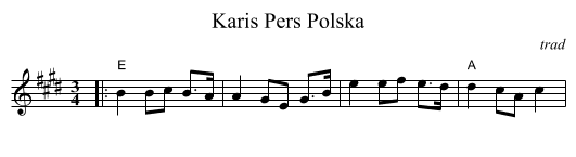 Karis Pers Polska - staff notation