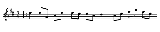 Karl Fants vals - staff notation