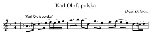 Karl Olofs polska - staff notation
