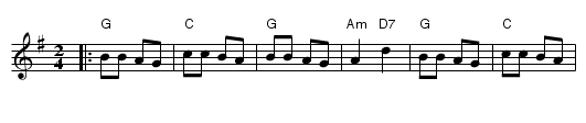 Karnavalsdans - staff notation