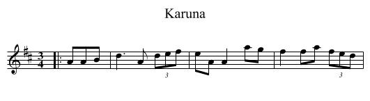 Karuna - staff notation