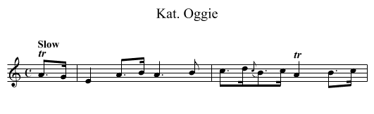 Kat. Oggie - staff notation