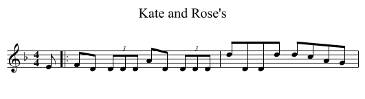 Kate and Rose's - staff notation