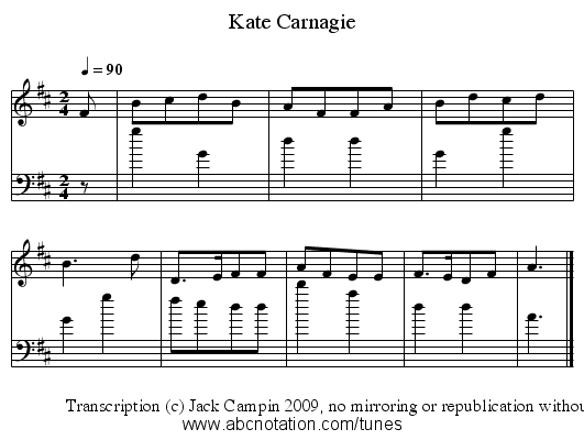 Kate Carnagie - staff notation
